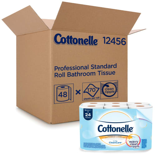 Cottonelle Professional Standard Roll Toilet Paper, 170 Sheets/Roll, 48 Rolls/Case